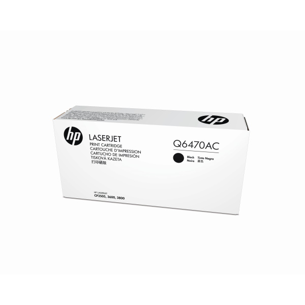 HP 501A (Q6470AC) Color LaserJet 3600 3800 CP3505 Black Original LaserJet Contract Toner Cartridge (6000 Yield)