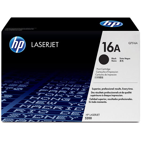 HP 16A (Q7516A) LaserJet 5200 Black Original LaserJet Toner Cartridge (12,000 Yield)