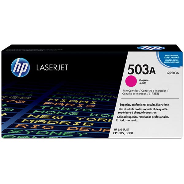 HP 503A (Q7583A) Color LaserJet 3800 CP3505 Magenta Original LaserJet Toner Cartridge (6000 Yield)