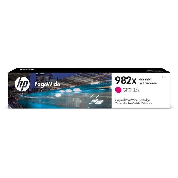 HP 982X (T0B28A) PageWide Enterprise Color 765dn, MFP 780dn, 785z High Yield Magenta Original PageWide Cartridge (16,000 Yield)