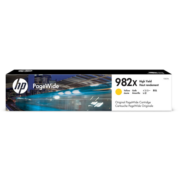 HP 982X (T0B29A) PageWide Enterprise Color 765dn, MFP 780dn, 785z High Yield Yellow Original PageWide Cartridge (16,000 Yield)
