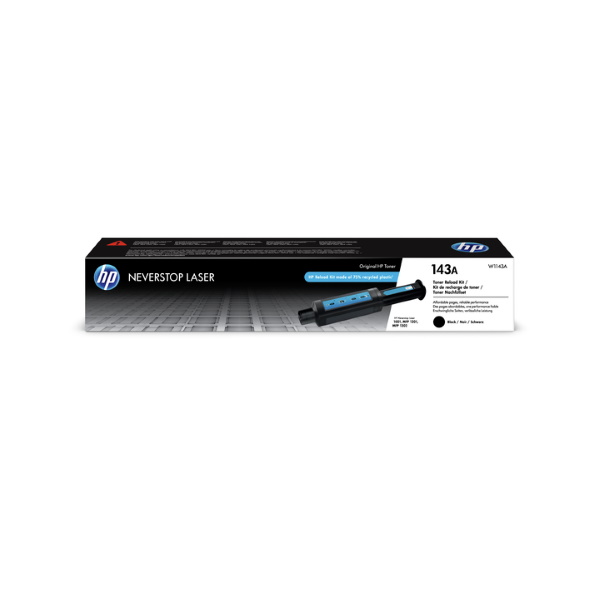 HP 143A (W1143A) Neverstop Laser MFP 1202w/nw, 1001nw Black Original Neverstop Toner Reload Kit (2,500 Yield)