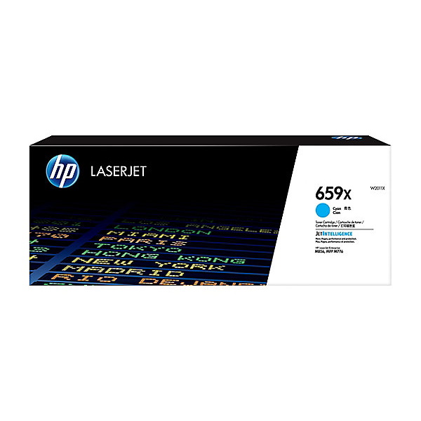 HP 659X (W2011X) Color LaserJet Enterprise M856dn/x, MFP M776dn, Flow M776zs/z High Yield Cyan Original LaserJet Toner Cartridge (29,000 Yield)