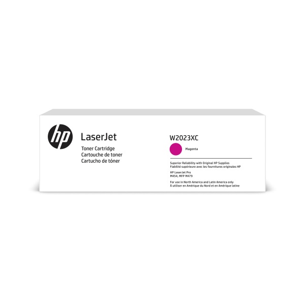 HP 414X (W2023XC) Color LaserJet Pro M454 M455 MFP M479 M480 High Yield Magenta Contract LaserJet Toner Cartridge (6000 Yield)