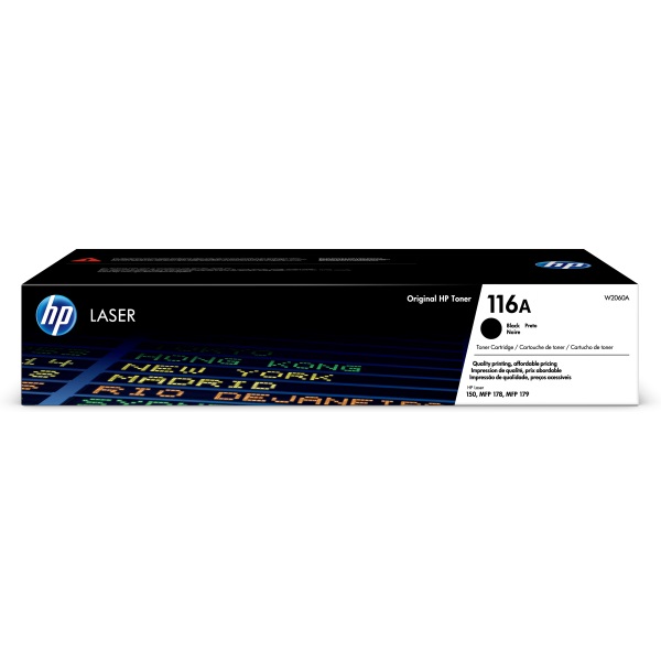 HP 116A (W2060A) Color LaserJet MFP 179fnw Black Original LaserJet Toner Cartridge (1,000 Yield)