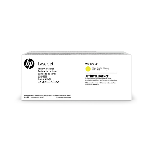 HP 212XC (W2122XC) Color LaserJet Enterprise M554 M555 Enterprise Flow MFP M578 High Yield Yellow Contract Original LaserJet Contract Toner Cartridge (10000 Yield)