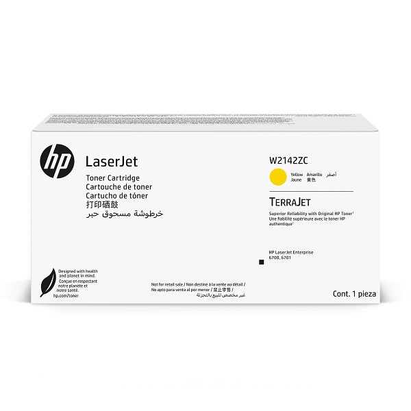 HP 214Z (W2142ZC) 6700 Ent SFP Yellow Contract LaserJet Toner Crtg (26000 Yield)