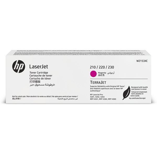 HP (W2153XC) Color LaserJet Pro 4201-4203 HP Color LaserJet Pro MFP 4301-4303 Magenta Contract LaserJet Toner Cartridge (5500 Yield)