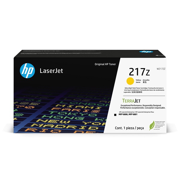 HP 217Z (W2172Z) 6800 Ent MFP Yellow Original LaserJet Toner Crtg (24,000 Yield)