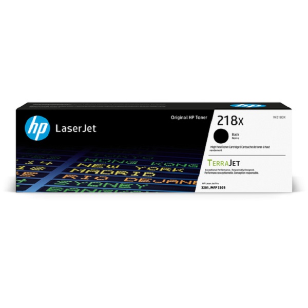 HP 218X (W2180X) Color LaserJet Pro 3201, MFP 3301 High Yield Black Original LaserJet Toner Cartridge (3,200 Yield)