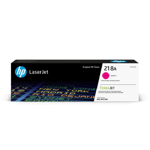 HP 218A (W2183A) Color LaserJet Pro 3201, MFP 3301 Magenta Original LaserJet Toner Cartridge (1,200 Yield)