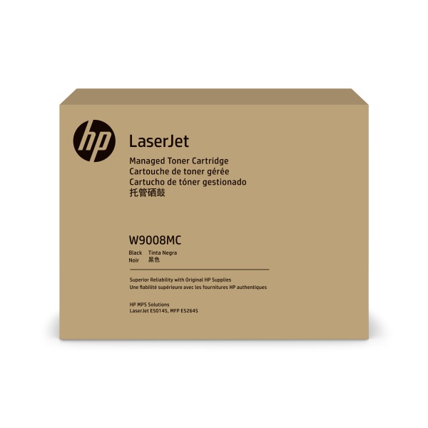 HP (W9008MC) LaserJet Managed MFP E50145 E52645 Black Managed Original LaserJet Toner Cartridge (23000 Yield)