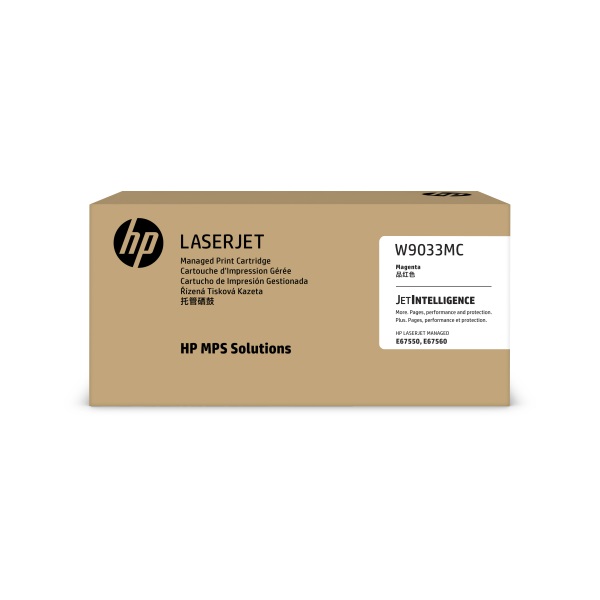 HP (W9033MC) Color LaserJet Managed MFP E67550 E67560 E67650 E67660 Magenta Managed Original LaserJet Optimized High Yield Toner Cartridge (28000 Yield)