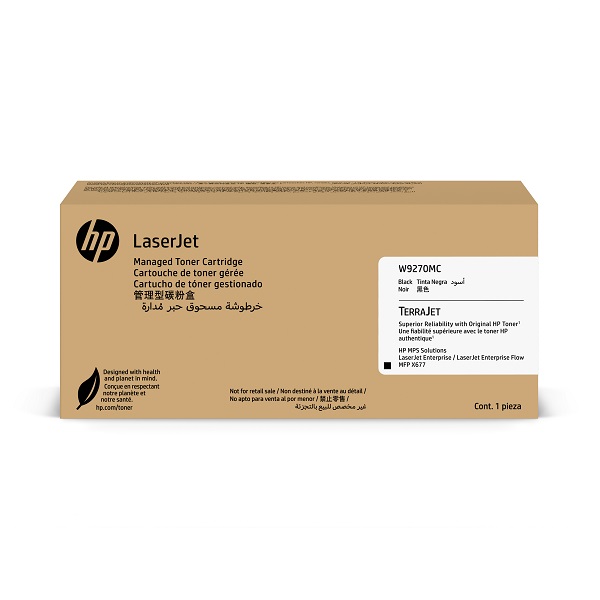 HP (W9270MC) X677 Ent MFP Black Managed LaserJet Toner Crtg (44000 Yield)