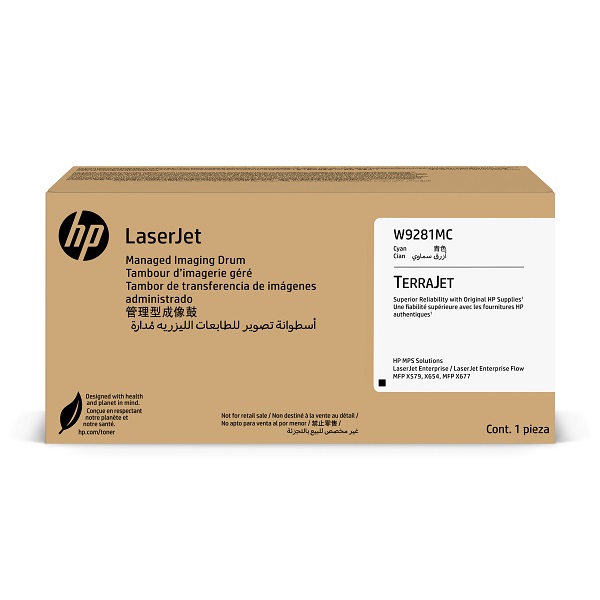 HP (W9281MC) Enterprise MFP X579 X654 X677 Cyan Managed LaserJet Imaging Drum (150000 Yield)