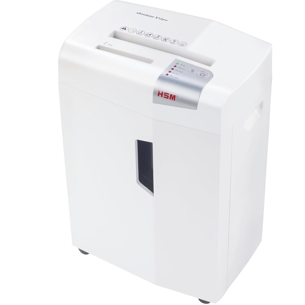 HSM Shredstar X12 Pro (White) Micro Cut Shredder with Separate CD Slot (Sheet Capacity: 12) (Waste Capacity: 6.1 Gal)