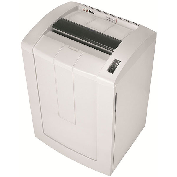 HSM 390.3 PROFESSIONAL High Security Cross Cut Shredder + Auto Oiler Bundle (Level 6) (NSA/CSS 02-01 Approved) (Sheet Cap: 12) (Shred Size: 1/32" x 3/16") (Throat: 16") (27 FPM) (Waste Cap: 39 Gal)