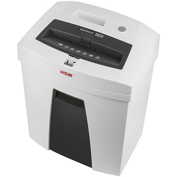 HSM Securio C16c Cross Cut Shredder (Level 3) (Sheet Capacity: 5-7) (Shred Size: 5/32" x 1") (Throat: 8.8")(8.67 FPM) (Waste Capacity: 6.6 Gal) (Motor: 300W) (Accepts Staples/Paperclips/Credit Cards)