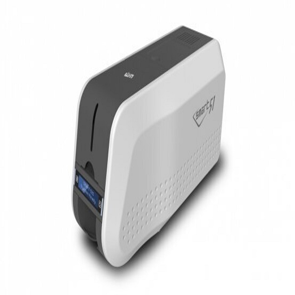 IDP SMART-51S ID Card Printer Bundle: Includes Printer Color Ribbon 100 Cards and Software (17 sec/card YMCKO) (5 sec/card Mono) (300 dpi Color/1200 dpi Mono) (USB) (Ethernet)