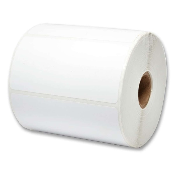 Intermec DuraTRAN II TT Label Paper (4" x 2") (1" Core) (5" Outer) (Top Coated) (Perforated) (Permanent Adhesive) (1430/Roll) (8 Rolls/Ctn) (White)