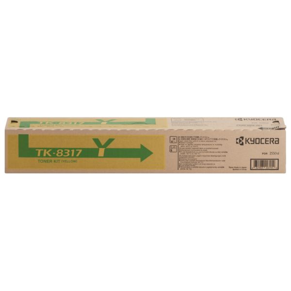 Kyocera (TK-8317Y) TASKalfa 2550ci Yellow Toner Cartridge (6,000 Yield)