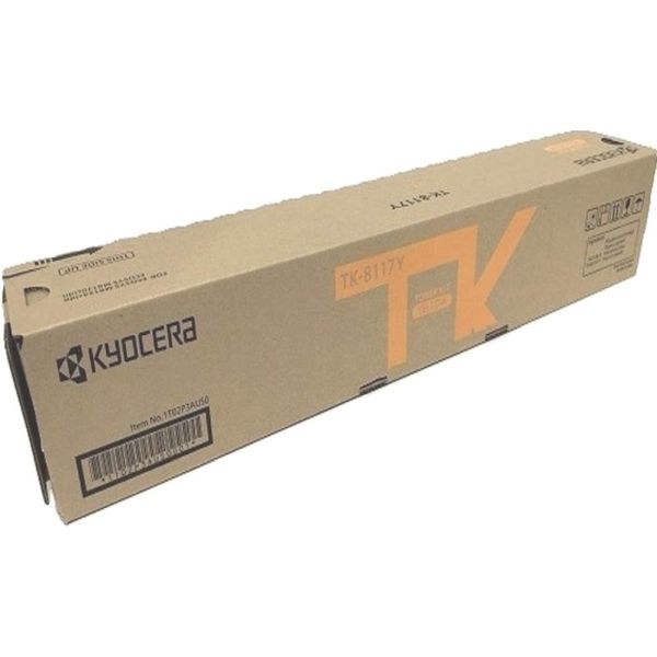 Kyocera (TK-8117Y) ECOSYS M8124cidn, M8130cidn Yellow Toner Cartridge (6,000 Yield)
