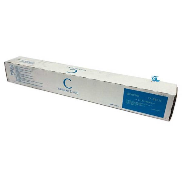 Kyocera (TK-8802C) ECOSYS P8060cdn, P8060cdn/KL3 Cyan Toner Cartridge (20,000 Yield)