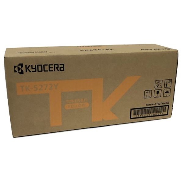 Kyocera (TK-5272Y) ECOSYS M6630cidn, P6230cdn Yellow Toner Cartridge (6,000 Yield) (Includes Waste Toner Container)