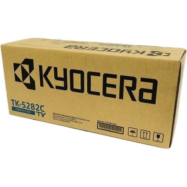 Kyocera (TK-5282C) ECOSYS M6235cidn, M6635cidn, P6235cdn Cyan Toner Cartridge (11,000 Yield) (Waste Toner Container Included)