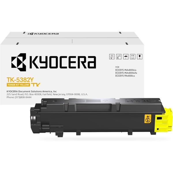 Kyocera (TK-5382Y) MA4000cix, MA4000cifx Yellow Toner Cartridge (10,000 Yield)