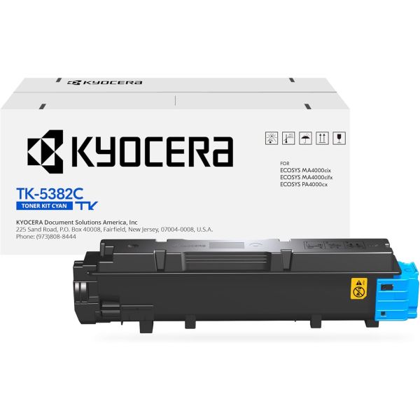 Kyocera (TK-5382C) MA4000cix, MA4000cifx Cyan Toner Cartridge (10,000 Yield)