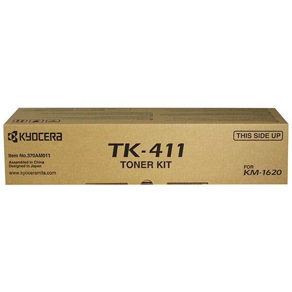 Kyocera (TK-411) KM-1620, 1635, 1650, 2020, 2035, 2050 Toner Cartridge (Includes 2 Waste Bottles + Bags, Grid Cleaner) (15,000 Yield)