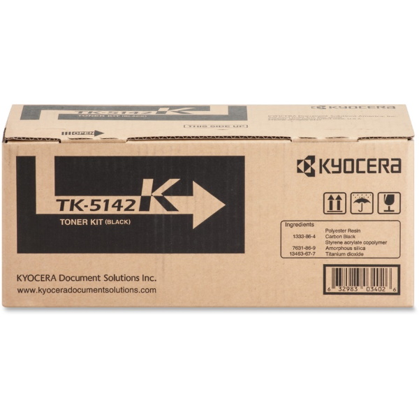 Kyocera (TK-5142K) ECOSYS M6530cdn P6130cdn Black Toner Cartridge + Waste Container (7000 Yield)