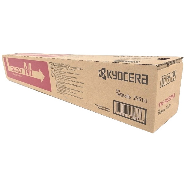 Kyocera (TK-8327M) TASKalfa 2551ci Magenta Toner Cartridge + Waste Toner Container (12000 Yield)