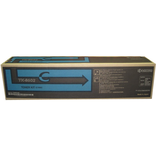 Kyocera (TK-8602C) FS-C8650 Cyan Toner Cartridge (20000 Yield)