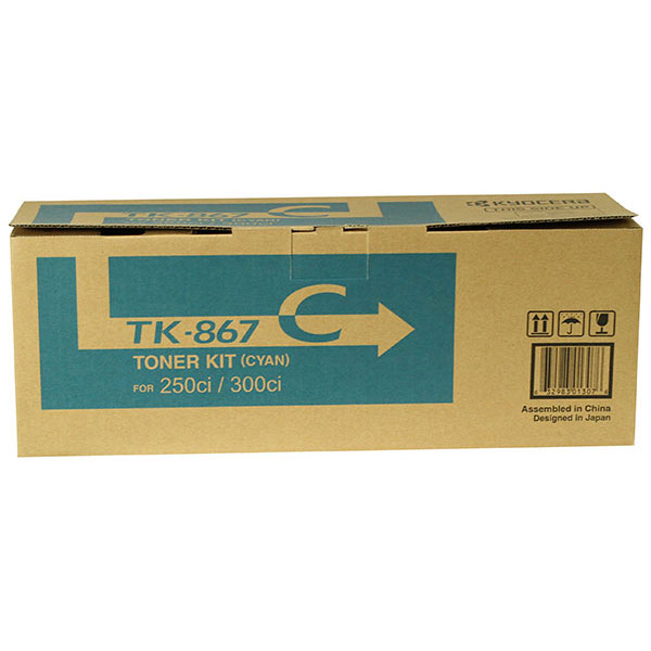 Kyocera (TK-867C) TASKalfa 250ci 300ci Cyan Toner Cartridge (12000 Yield)