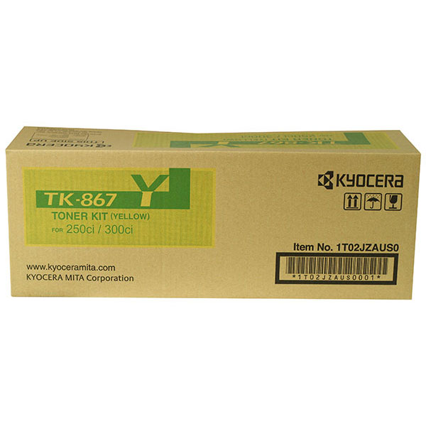 Kyocera (TK-867Y) TASKalfa 250ci 300ci Yellow Toner Cartridge (12000 Yield)