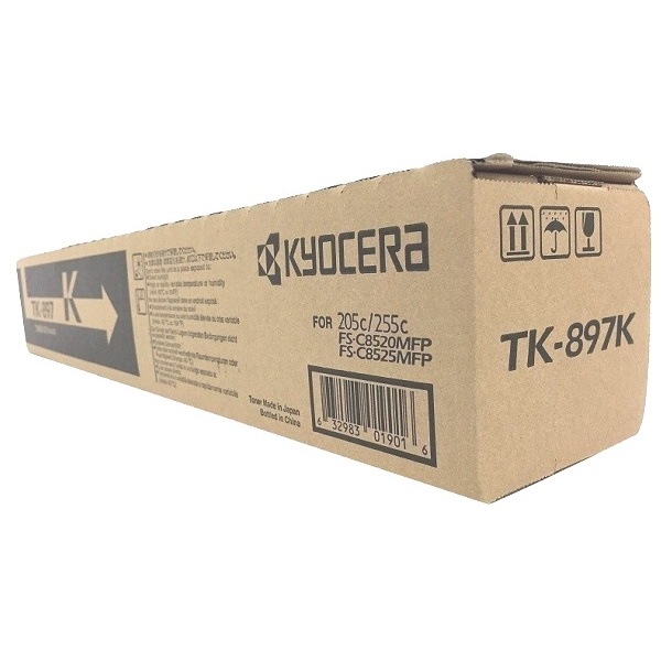 Kyocera (TK-897K) FS-C8520MFP FS-C8525MFP TASKalfa 205c 255c Black Toner Cartridge (12000 Yield) (Includes Waste Toner Container)