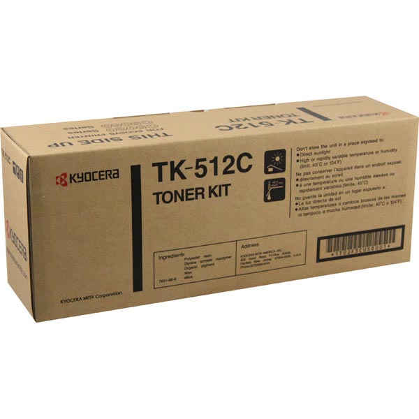Kyocera (TK-512C) FS-C5020N C5025N C5030N Cyan Toner Cartridge (8000 Yield)