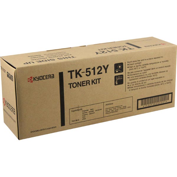Kyocera (TK-512Y) FS-C5020N C5025N C5030N Yellow Toner Cartridge (8000 Yield)