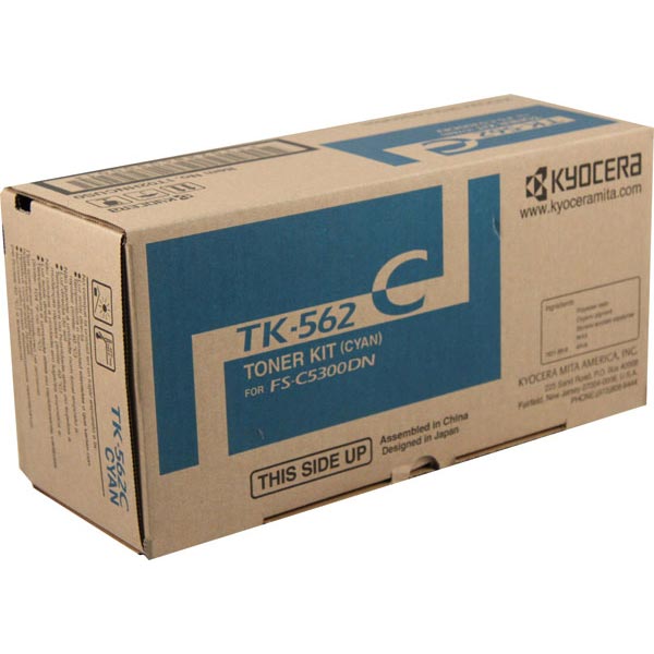 Kyocera (TK-562C) FS-C5300DN Cyan Toner Cartridge + Waste Toner Bottle (10000 Yield)