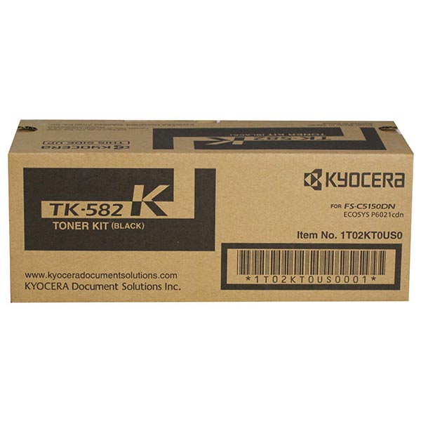 Kyocera (TK-582K) ECOSYS P6021cdn FS-C5150dn Black Toner Cartridge (3500 Yield)