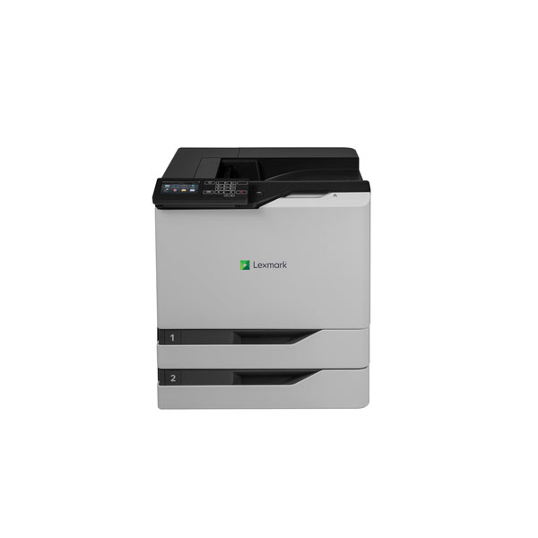 Lexmark CS820dte Color Laser Printer (60 ppm) (Duty Cycle 200000 Pages) (Duplex) (USB) (Ethernet) (Touchscreen) (2 x 550 Sheet Trays) (100 Sheet MPT) (HW No Free Freight) (Direct Ship from Mfr)