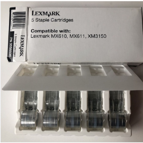 Lexmark CX737, MX610, MX611, XM1145, XM3150, XM3250 Staples (1,000 Staples/Ctg) (EA=Box of 5 Ctgs)