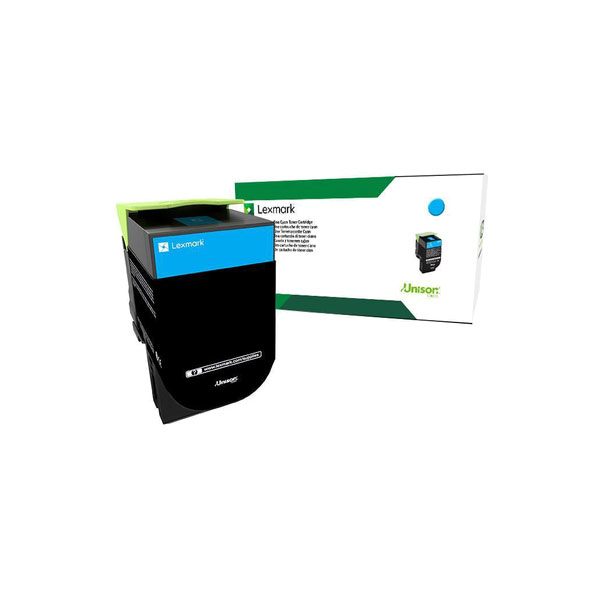 Lexmark CS310, CS410, CS510 High Yield Cyan Return Program Toner Cartridge for US Government (3,000 Yield) (TAA Compliant Version of 70C1HC0)