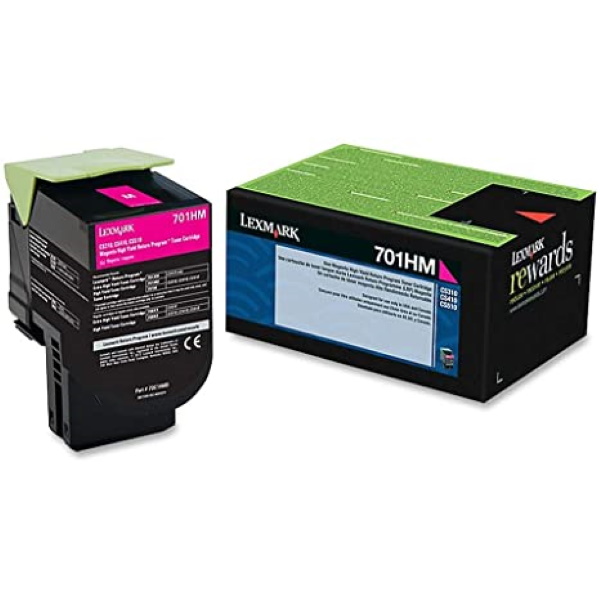 Lexmark (701HME) CS310, CS410, CS510 High Yield Magenta Corporate Cartridge (3,000 Yield)
