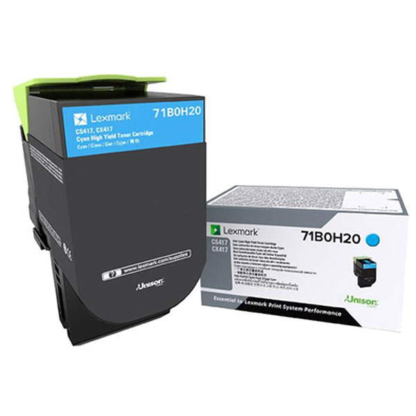 Lexmark CS417, CS517, CX417, CX517 Cyan High Yield Non-Return Program Toner Cartridge (3,500 Yield)