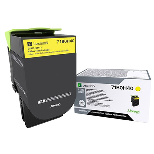 Lexmark CS417, CS517, CX417, CX517 Yellow High Yield Non-Return Program Toner Cartridge (3,500 Yield)