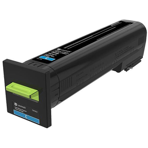 Lexmark CS820, CX820, CX825, CX860 Cyan Return Program Toner Cartridge for US Government (8,000 Yield) (TAA Compliant Version of 72K10C0)