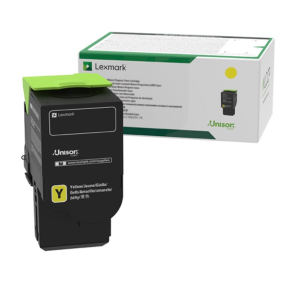 Lexmark CS421dn, CS521dn, CS622de, CX421adn, CX522ade, CX622ade, CX625ade, CX625adhe Yellow Return Program Toner Cartridge (1,400 Yield)